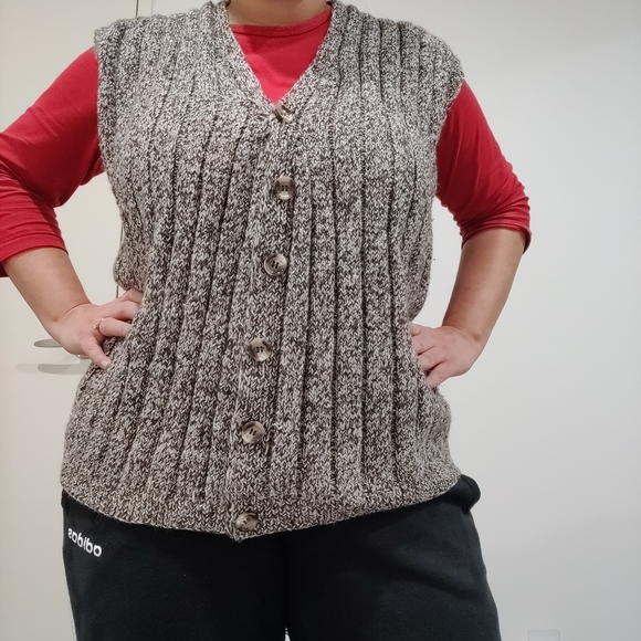 VINTAGE SALT AND PEPPER VEST - Picture 3 of 15